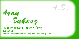 aron dukesz business card